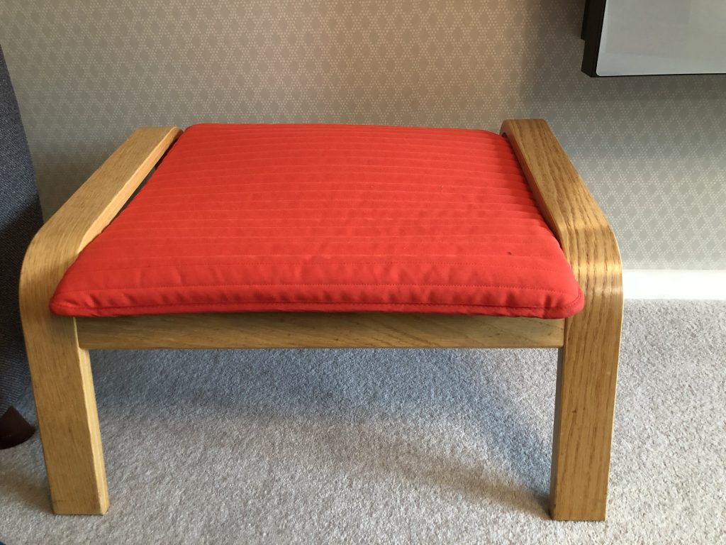 Ikea Fabric Stool Cushion Tutorial